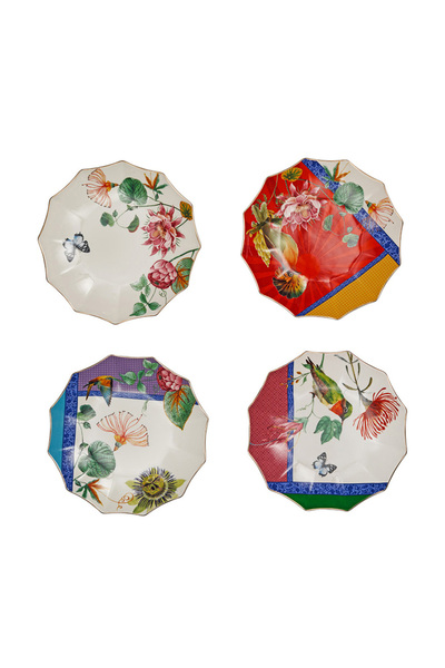 Lucky Art Liorine Bone 22 cm Set of 4 Plates