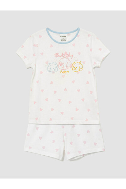 LC Waikiki Set de pijamale scurte imprimate pentru fete