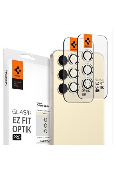 Spigen Glass tR EZ Fit Optik Pro 2 Pack, yellow - Samsung Galaxy S24+