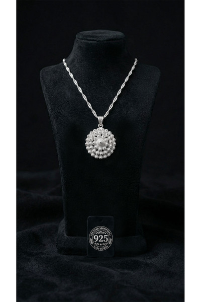 Roza Silver 925 Ayar Geleneksel Telkari Midyat Bereket Serisi Çiçek Gümüş Kol...