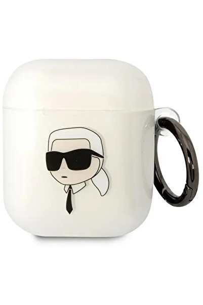 Karl Lagerfeld KLA2HNIKTCT AirPods 1/2 cover transparent Karl`s Head