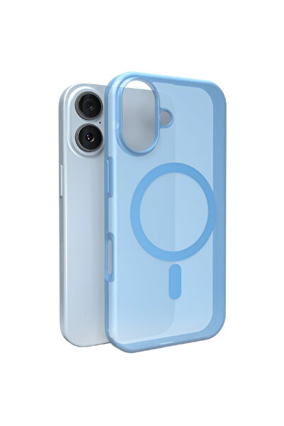 Puro Husă de silicon Daylight compatibilă Magsafe pentru iPhone 17 - Albastru...