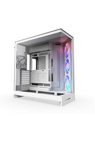 Nzxt H9 Flow RGB (2025), MiddleTower, Fara sursa, ATX/E-ATX/mATX/mATX, Alb