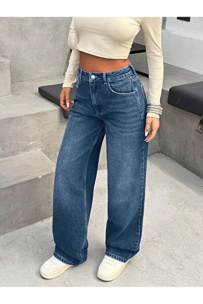 connemara Pantaloni de damă din denim cu talie înaltă și picior larg – Denim ...