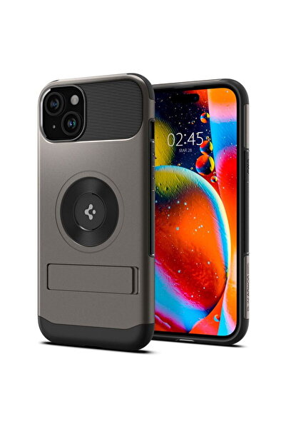 Other Husa Spigen Slim Armor MagSafe, gri metalic - iPhone 15