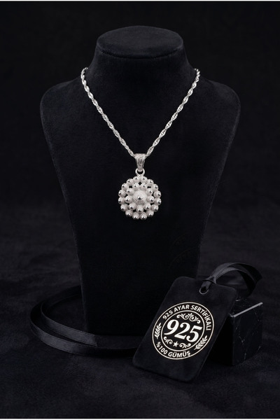Roza Silver 925 Ayar Geleneksel Telkari Midyat Bereket Serisi Çiçek Gümüş Kol...