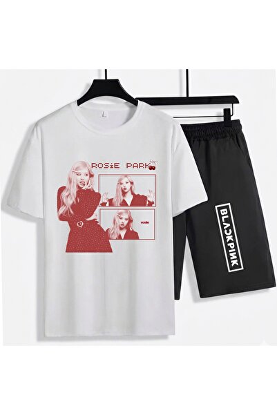 SVART WEAR Rose Blackpink K-Pop Unisex 100% Cotton Shorts - T-Shirt Bottom To...