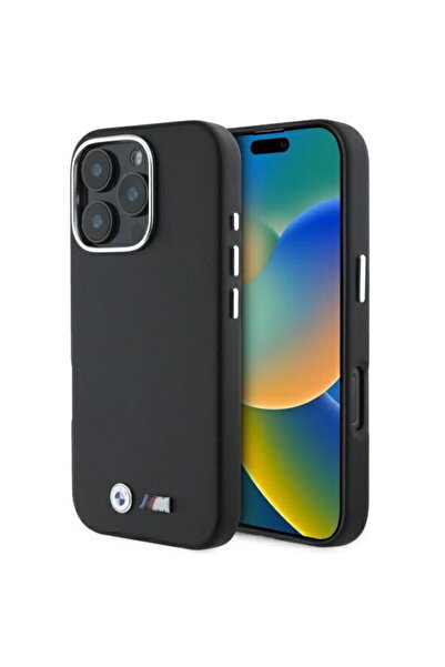 BMW iPhone 16 Pro Max - Leather M Smooth Full Wrapped Metal (BMHCP16X23PMWK) ...