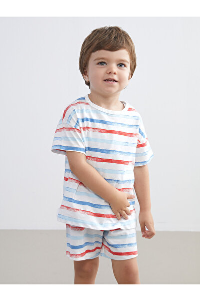 LC Waikiki cu dungi Set de pijamale scurte pentru bebeluși băieți