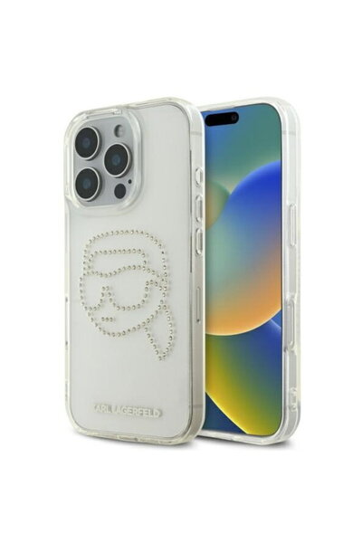 Karl Lagerfeld Husa pentru iPhone 16 Pro Max - IML Rhinestones (KLHCP16XHKHDC...