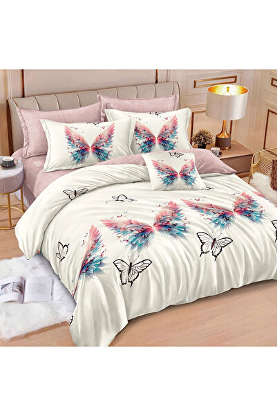 OEM Bed linen with elastic 180x200 for double bed, 6 pieces, JHN Finet, AURA-...