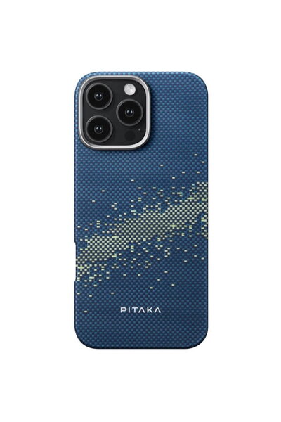 PITAKA Husa MagEZ 5 Starpeak, Aramida, pentru iPhone 16 Pro, MagSafe, Milky W...