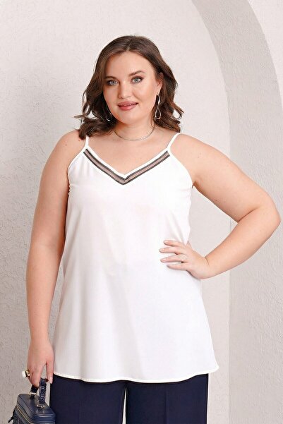 Büyük Moda ΜΠΛΟΥΖΑ ΜΕΓΑΛΗΣ ΜΕΓΕΘΟΥΣ ΜΕ ΛΕΠΤΟΜΕΡΕΙΕΣ ΑΠΟ ΠΕΤΡΙΝΟ ΤΟΥΛ ΚΑΙ ΛΟΥΡ...