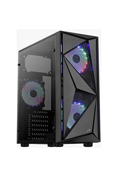 AEROCOOL Glider RGB Fara sursa MiddleTower Negru
