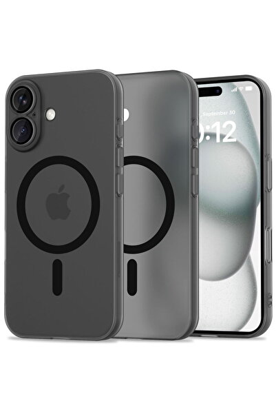 Tech-Protect HusДѓ Magslim MagSafe pentru iPhone 16, design slim, negru mat
