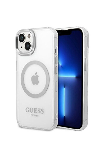 Guess GUHMP14SHTRMS iPhone 14 6.1 "   Carcasă rigidă argintie din metal ...