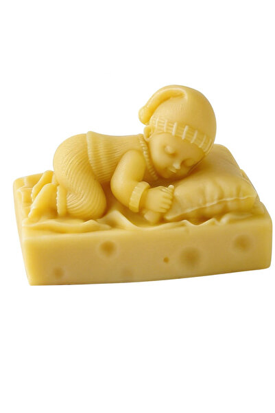 MILMATT Καλούπι σιλικόνης, Milmatt, μοντέλο  "Μωρό σε τυρί ", για κεριά, σιλι...