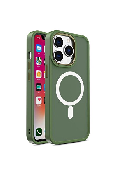 Hurtel Husă magnetică mată colorată pentru iPhone 15 Plus - verde