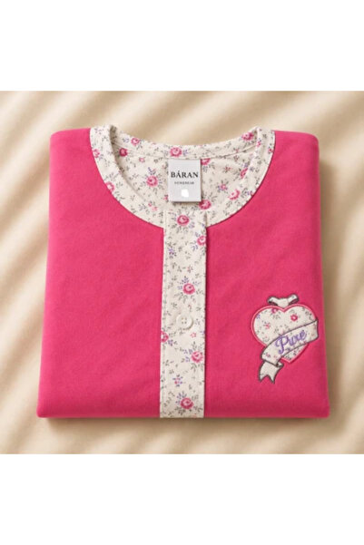 BARAN Pijama de damă cu imprimeu floral și nasturi - Confort zilnic Mărimea XL