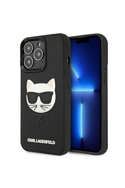 Karl Lagerfeld Husa Rubber Choupette iPhone 13 Pro Case Black