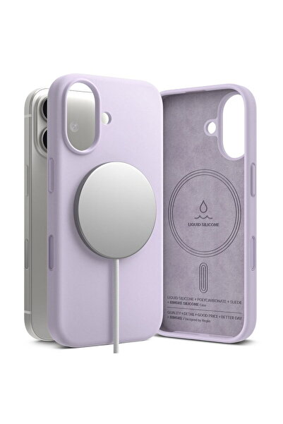 Ringke Husă SILICON MAGNETICĂ MAGSAFE IPHONE 17 MOV DESCHIS