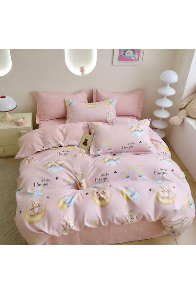 OEM Bed linen with elastic 180x200 for double bed, 6 pieces, JHN Finet, AURA-...