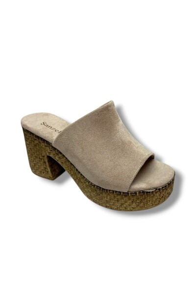 ŞANZELİZE AYAKKABI Champs-elysees k500-26 suede anatomical wedge heel women's...