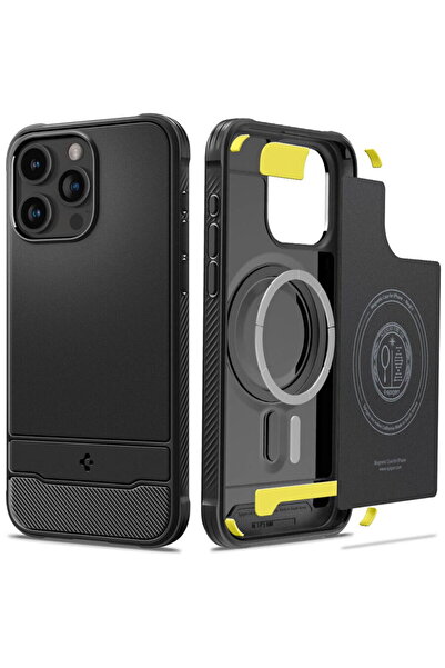 Spigen Husa pentru iPhone 15 Pro Max - Rugged Armor MagSafe - Black