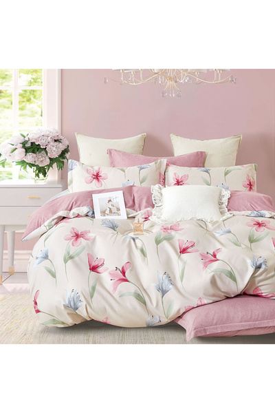 OEM Bed linen with elastic 180x200 for double bed, 6 pieces, JHN Finet, AURA-...