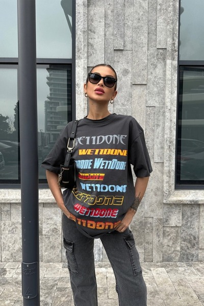 ZAVIXO Γυναικείο μπλουζάκι με στάμπα, υπερμεγέθη, 100% βαμβάκι, casual στυλ