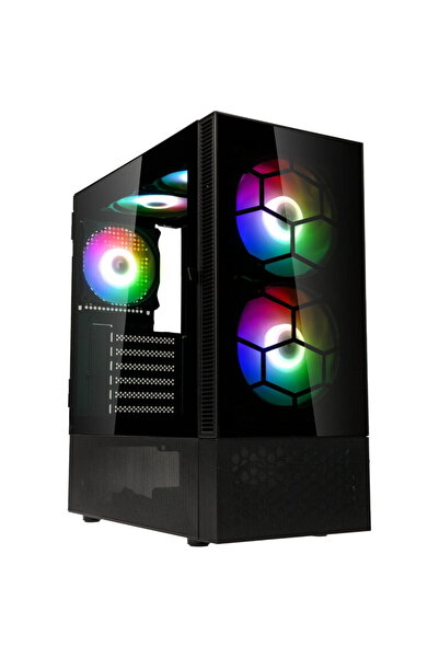 Kolink Carcasa PC Observatory MX Glass, ARGB, Midi Tower, Fara sursa, Negru
