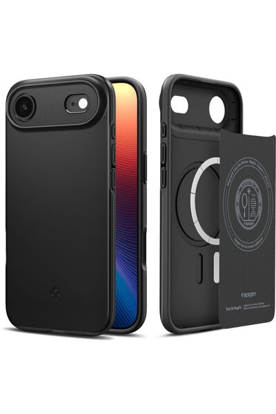 Spigen Husă pentru iPhone 17 Air - Thin Fit MagSafe - Negru
