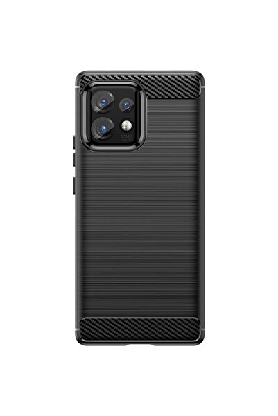 Hurtel Карбонов силиконов калъф за Motorola Edge 40 Pro - черен