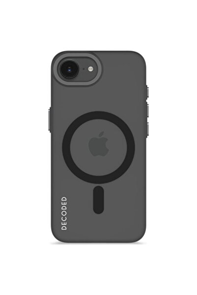 decoded Husă spate din plastic reciclat pentru iPhone 16e, neagră transparentă