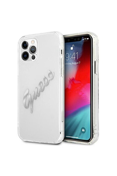 Guess GUHCP12MKTRSVSI iPhone 12/12 Pro 6.1" Transparent hardcase Vintage...