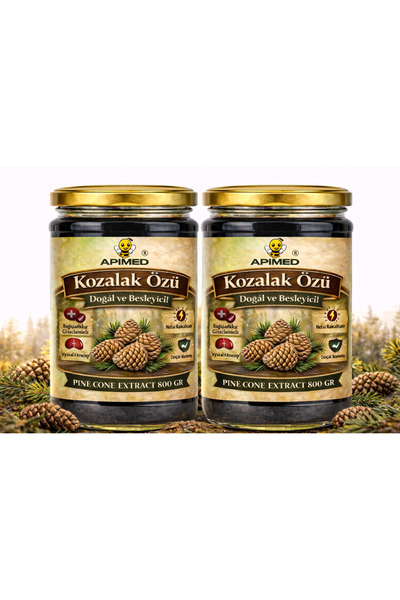 APİMED Cedar Cone Extract 2*800 Gr 100% Natural Additive-Free Pine Cone Extra...