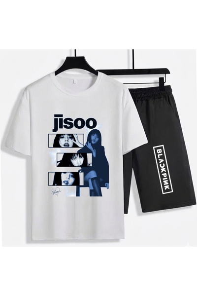 SVART WEAR Jisoo Blackpink K-Pop Unisex 100% Cotton Shorts - T-Shirt Bottom T...