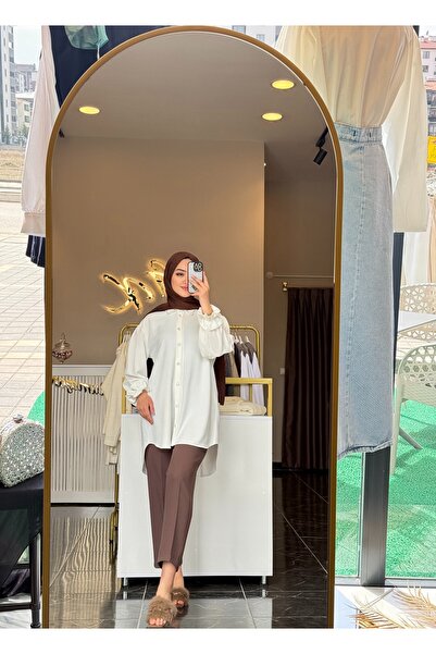 Gizem Karademir Boutique Yakası Boncuk Detaylı Gömlek
