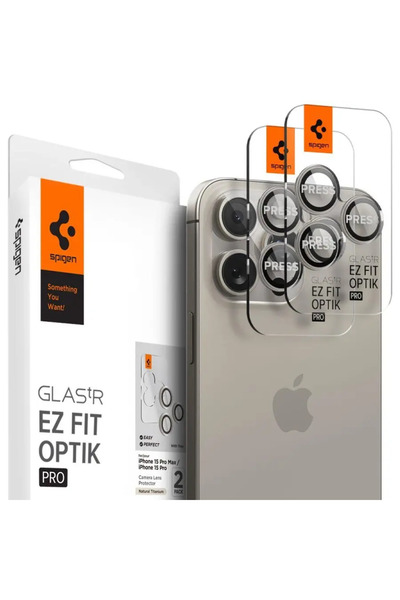 Spigen Optik.tR EZ Fit Camera Protector for iPhone 14 Pro / Pro Max / 15 Pro ...