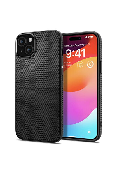 Spigen Husa Liquid Air, negru mat - iPhone 15
