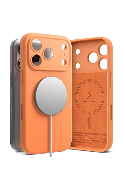 Ringke Husa SILICON MAGNETICĂ MAGSAFE IPHONE 17 PRO TANGERINE