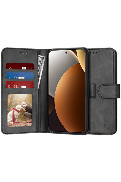 Techsuit Husa pentru Xiaomi Redmi Note 15 Pro 5G - Diary Book - Black