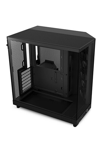 Nzxt H6 FLOW Compact cu două camere, Mid-Tower, Negru