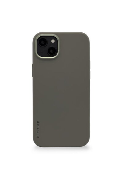 decoded Husă de silicon pentru spate, olive - iPhone 14 Plus
