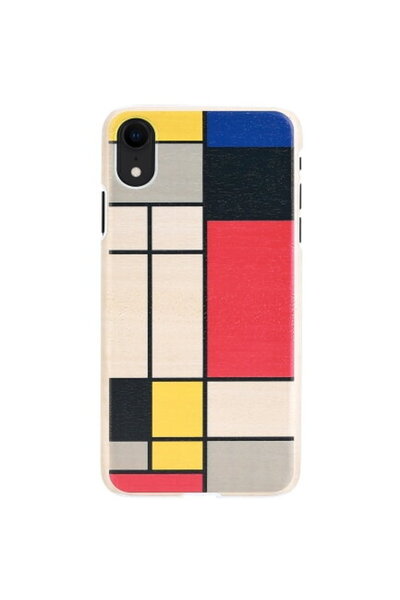 Other MAN&WOOD Husă smartphone iPhone XR lemn Mondrian alb