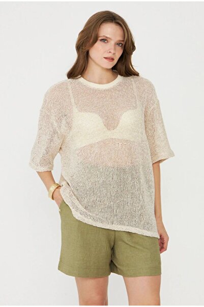 Paydey Πλεκτό Mercerized με λεπτομέρεια από σύρπανο ποδηλατικού τύπου κολάρου