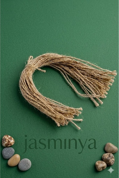 Jasminya Doğal Hasır İp 30 cm Hediyelik Paketleme, El Sanatları ve Çok Amaçlı...