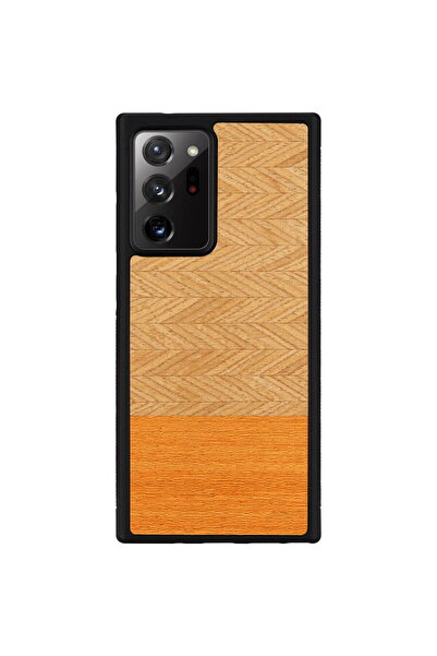 Other Husă MAN&WOOD pentru Galaxy Note 20 Ultra, model spic de pește, portoca...