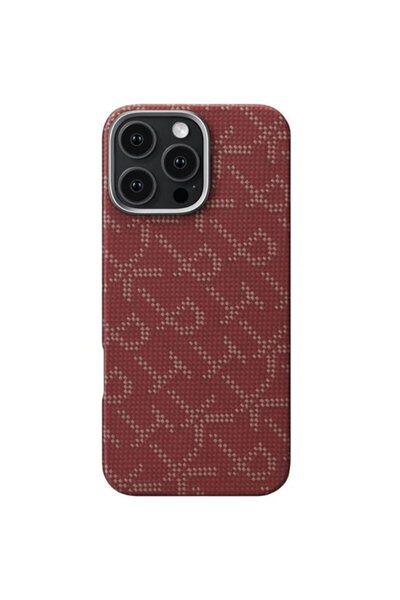 PITAKA Husă Tactilă Țesută, PTK Roșu/Auriu - iPhone 16 Pro