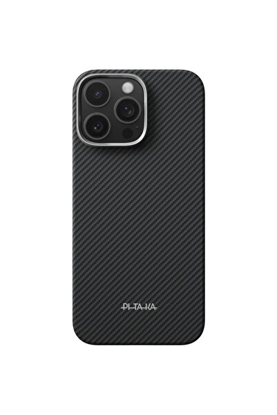 PITAKA Husa pentru iPhone 16 Pro Max, Ultra-Slim, PitaTap, Negru/Gri